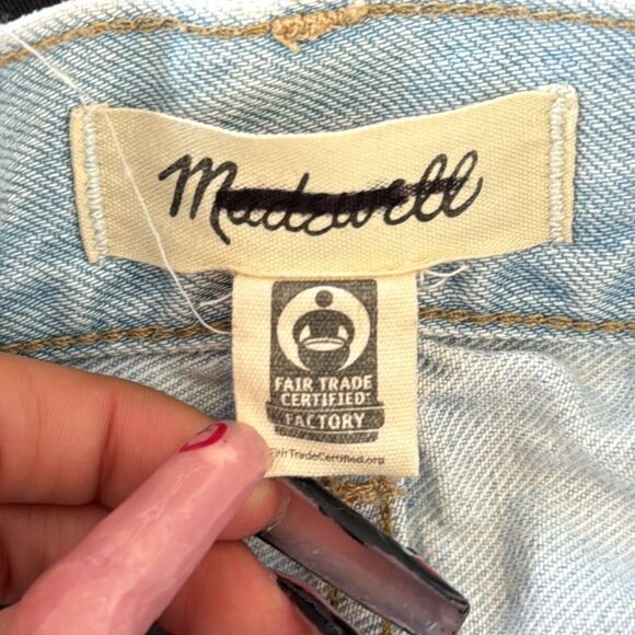 Madewell The '90s Mid-Length Jean Short in Pearlman Wash Womens Size 25 - Picture 6 of 9